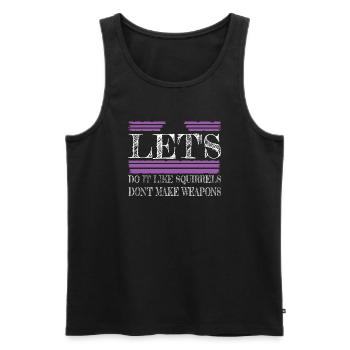 peace geek funny sayings funny quote green funky - Männer Premium Bio Tank Top - Schwarz - Vorne - Michal (187cm)
