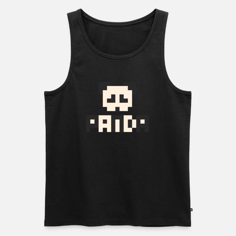 8bit panda - Männer Premium Bio Tank Top - Schwarz