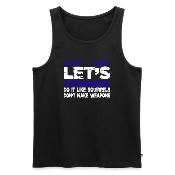 birthday present funky child counterculture - Men's Premium Organic Tank Top - black - Front - AI Model Male 178 light (178cm)