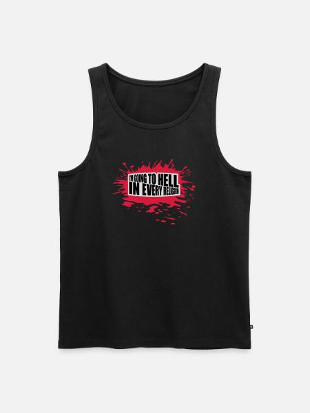 in going to hell - Men's Premium Organic Tank Top - black