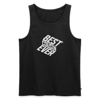 best cousin ever quote - Men's Premium Organic Tank Top - black - Front - Michal (187cm)