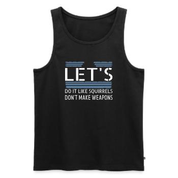 statement dove of peace peace sign birthday pride - Männer Premium Bio Tank Top - Schwarz - Vorne - AI Model Male 178 light (178cm)