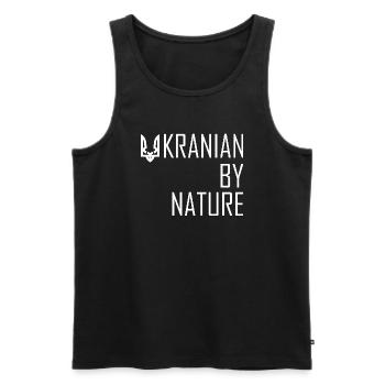 Von Natur aus Ukrainer - Männer Premium Bio Tank Top - Schwarz - Vorne - Michal (187cm)