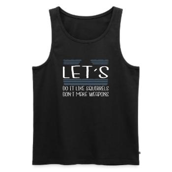 hippie cool peace for paris sayings fun quote - Men's Premium Organic Tank Top - black - Front - AI Model Male 178 light (178cm)