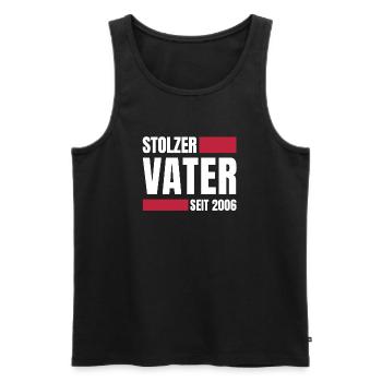 Stolzer Vater 2006 - Männer Premium Bio Tank Top - Schwarz - Vorne - AI Model Male 178 light (178cm)