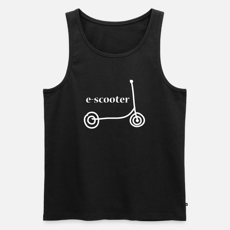 E-Scooter Roller - Männer Premium Bio Tank Top - Schwarz