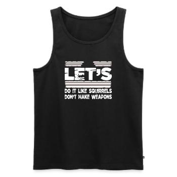 hippie hippy funny global peace fun peace - Männer Premium Bio Tank Top - Schwarz - Vorne - Michal (187cm)