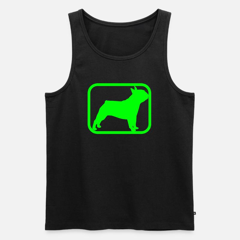 mops - Männer Premium Bio Tank Top - Schwarz