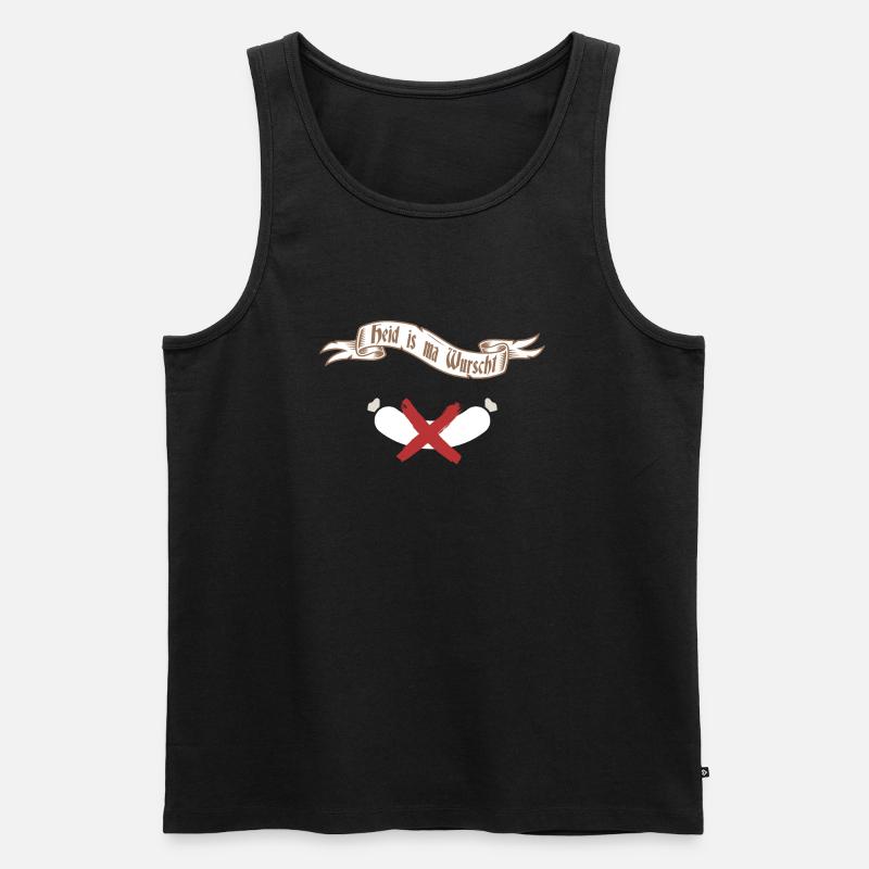 Heid is ma wurscht - Männer Premium Bio Tank Top - Schwarz