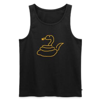 Orange Schlange Orange Snake - Men's Premium Organic Tank Top - black - Front - Michal (187cm)