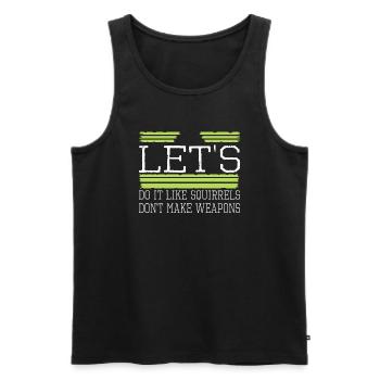 Counterculture Jokes Family Hippy Funny Sayings - Men's Premium Organic Tank Top - black - Front - Michal (187cm)