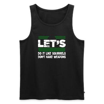 jokes disarmament global peace present hippy - Men's Premium Organic Tank Top - black - Front - Michal (187cm)