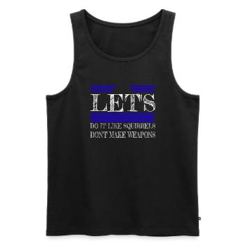 peace sign peace happy bday bird child humor - Männer Premium Bio Tank Top - Schwarz - Vorne - Michal (187cm)