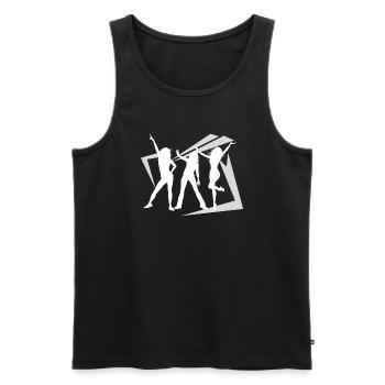 Dancing Dance Music - Männer Premium Bio Tank Top - Schwarz - Vorne - Michal (187cm)