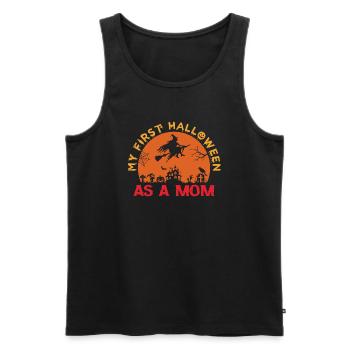 My First Halloween As A Mom - Men's Premium Organic Tank Top - black - Front - AI Model Male 178 light (178cm)