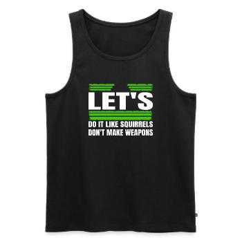 1960s Bird Peace Symbol Fun Funny Quote Birthday - Men's Premium Organic Tank Top - black - Front - Michal (187cm)