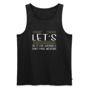 peace movement present idea bday child quote - Männer Premium Bio Tank Top - Schwarz - Vorne - AI Model Male 178 light (178cm)