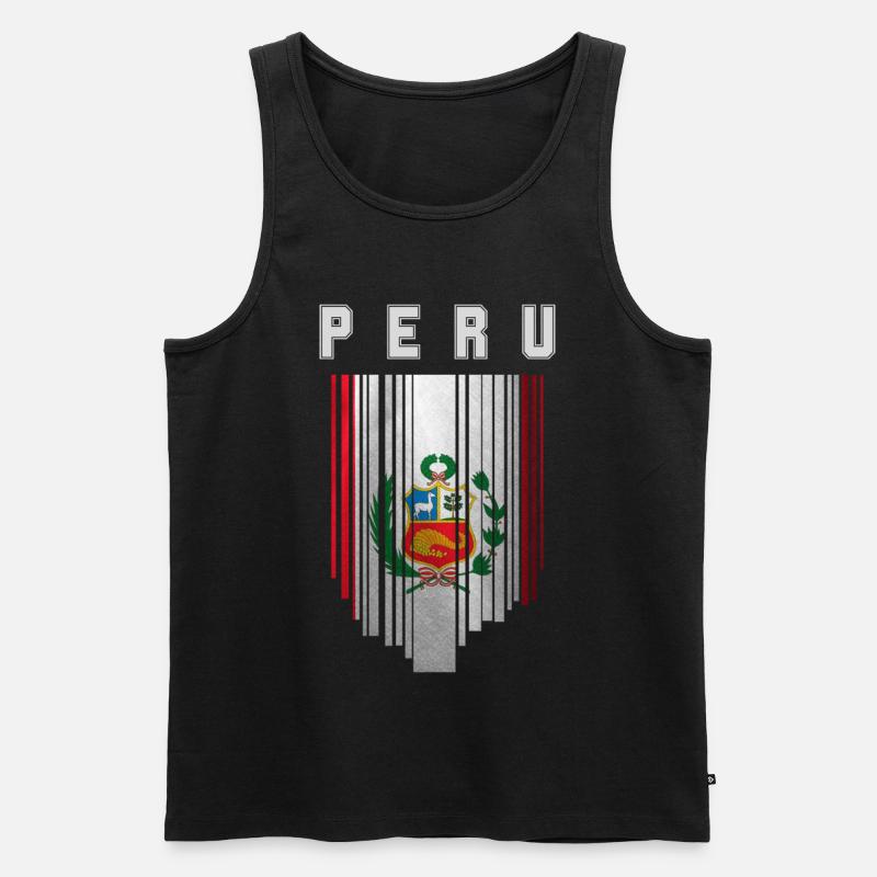 Flagge von Peru, peruanischer Stolz - Männer Premium Bio Tank Top - Schwarz