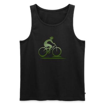Cycliste - Débardeur bio Premium Homme - noir - Devant - Michal (187cm)