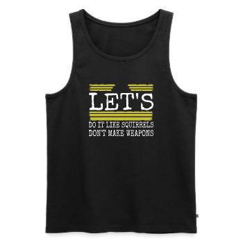 joke gift idea peace movement hippie festival - Männer Premium Bio Tank Top - Schwarz - Vorne - AI Model Male 178 light (178cm)