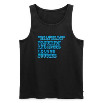 Biathlon - Männer Premium Bio Tank Top - Schwarz - Vorne - AI Model Male 178 light (178cm)