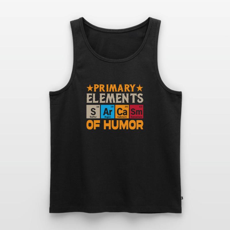 S AR CA SM Elements Vintage pour les étudiants en sciences Débardeur bio Premium Homme
