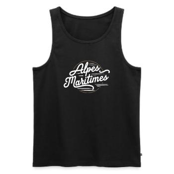 Alpes-Maritimes - Débardeur bio Premium Homme - noir - Devant - Michal (187cm)
