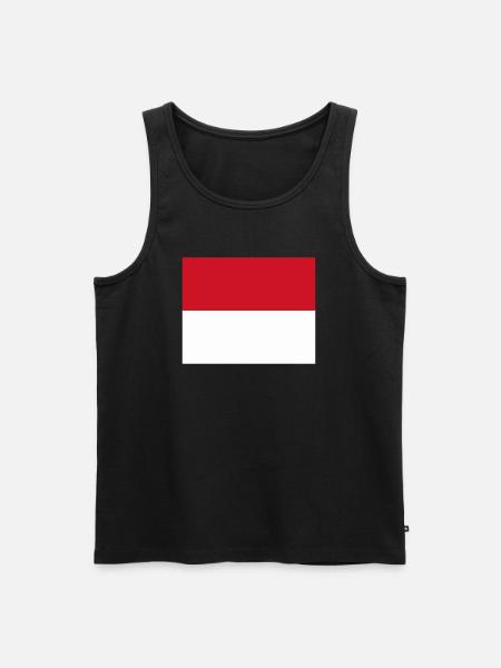 Monaco flag / Drapeau Monaco - Men's Premium Organic Tank Top - black