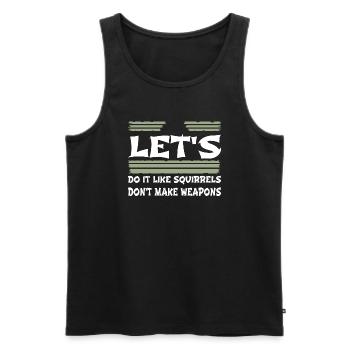 peace symbol dove of peace gift idea 1960s quote - Männer Premium Bio Tank Top - Schwarz - Vorne - Michal (187cm)