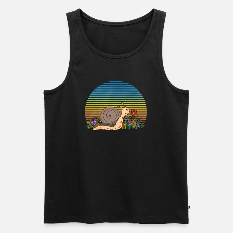 Schnecke - Männer Premium Bio Tank Top - Schwarz