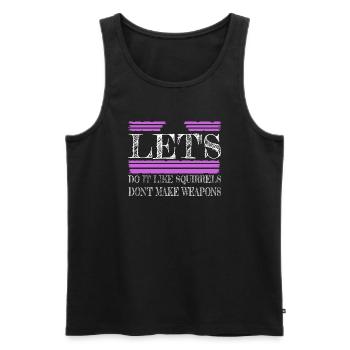 Love Family Peace Symbol Flower Power Awesome - Men's Premium Organic Tank Top - black - Front - Michal (187cm)