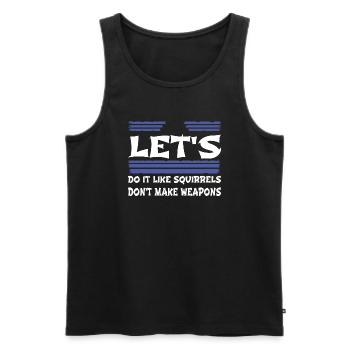 quote peace symbol gift idea bday dove of peace - Männer Premium Bio Tank Top - Schwarz - Vorne - Michal (187cm)