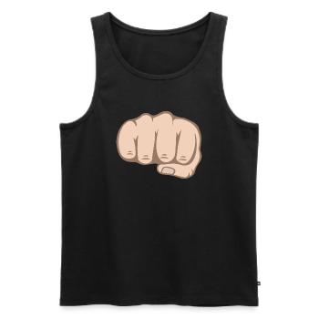 Poing - Débardeur bio Premium Homme - noir - Devant - AI Model Male 178 light (178cm)