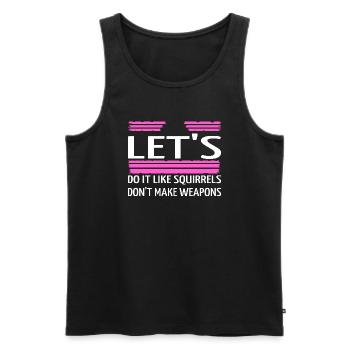 Funky Hippie Festival Anti War Sayings Heart - Men's Premium Organic Tank Top - black - Front - AI Model Male 178 light (178cm)