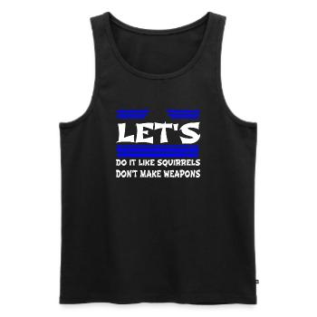 birthday present gift statement peace sign - Männer Premium Bio Tank Top - Schwarz - Vorne - Michal (187cm)