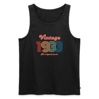 Vintage 1933 all original parts - Men's Premium Organic Tank Top - black - Front - Michal (187cm)