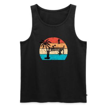 Volleyball - Men's Premium Organic Tank Top - black - Front - Michal (187cm)