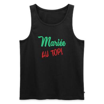 EVJF. MARIEE. TEAM. TEAM MARIEE. FUTURE MARIEE - Débardeur bio Premium Homme - noir - Devant - AI Model Male 178 light (178cm)