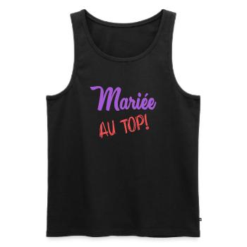 MARIEE - Débardeur bio Premium Homme - noir - Devant - Michal (187cm)