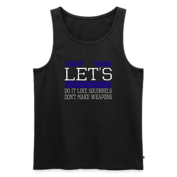 birthday present statement peace movement happy - Männer Premium Bio Tank Top - Schwarz - Vorne - AI Model Male 178 light (178cm)