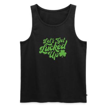 Ayons de la chance - Fête de la Saint-Patrick - Débardeur bio Premium Homme - noir - Devant - Michal (187cm)