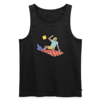 Surfer-Labyrinth - Männer Premium Bio Tank Top - Schwarz - Vorne - AI Model Male 178 light (178cm)