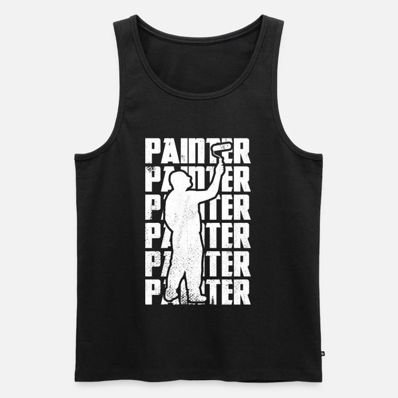 Malermeister - Männer Premium Bio Tank Top - Schwarz