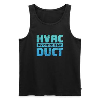 hvac my office is my duct Design for a hvac expert - Men's Premium Organic Tank Top - black - Front - AI Model Male 178 light (178cm)