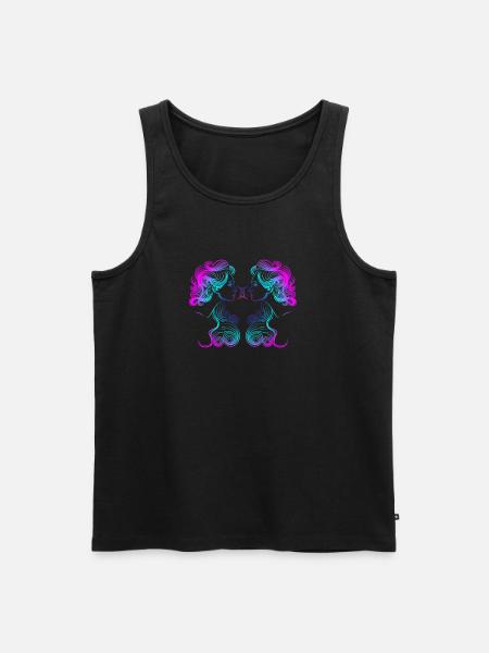 Tvillingerne tegnebræt 1 - Herre Premium økologisk tanktop - sort
