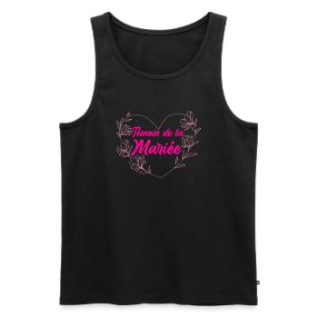 Témoin de la Mariée Demoiselle d'Honneur EVJF - Débardeur bio Premium Homme - noir - Devant - Michal (187cm)