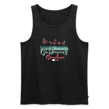 Gardening Grandma Botanical Garden - Männer Premium Bio Tank Top - Schwarz - Vorne - Michal (187cm)