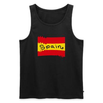 Spanien - Männer Premium Bio Tank Top - Schwarz - Vorne - AI Model Male 178 light (178cm)