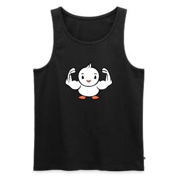 Oiseau Bodybuilder Haltérophilie Fort Gym Fitness - Débardeur bio Premium Homme - noir - Devant - Michal (187cm)