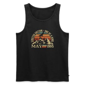 legends born in May 1995 birthday May 1995 - Men's Premium Organic Tank Top - black - Front - Michal (187cm)